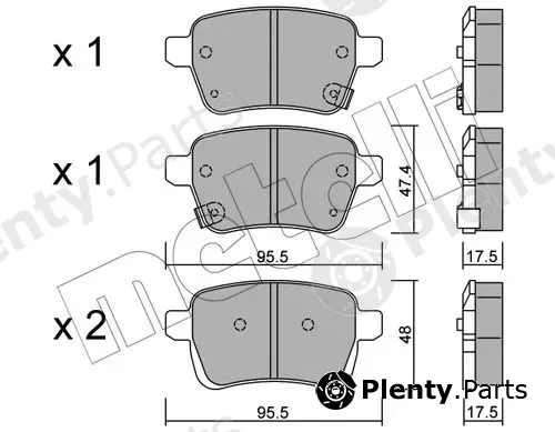 Metelli 22-1012-0 — Brake Pad Set, disc brake