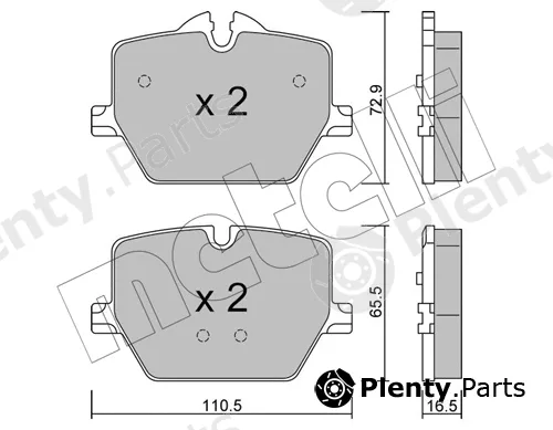 Metelli 22-1266-0 — Brake Pad Set, disc brake