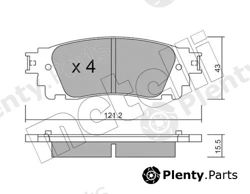 Metelli 22-1041-0 — Brake Pad Set, disc brake