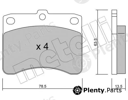Metelli 22-0201-0 — Brake Pad Set, disc brake