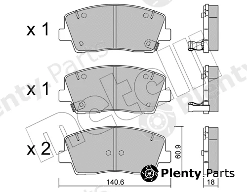 Metelli 22-1169-0 — Brake Pad Set, disc brake