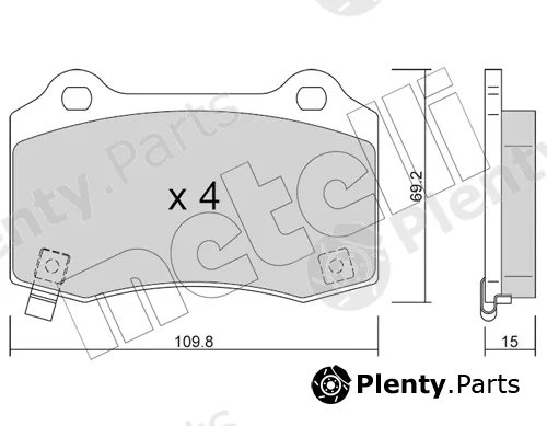 Metelli 22-0251-6 — Brake Pad Set, disc brake