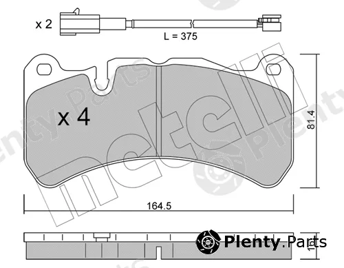 Metelli 22-1201-1 — Brake Pad Set, disc brake