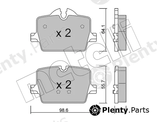 Metelli 22-1265-0 — Brake Pad Set, disc brake