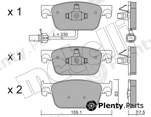 Metelli 22-1125-0 — Brake Pad Set, disc brake