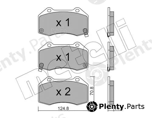 Metelli 22-0651-3 — Brake Pad Set, disc brake