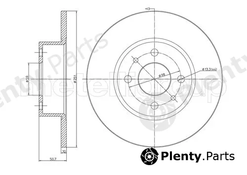 Metelli 23-0193C — Brake Disc