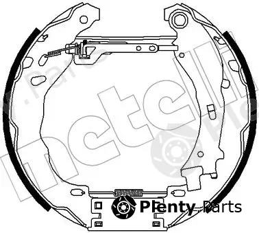 Metelli 51-0363 — Brake Shoe Set Kit premounted