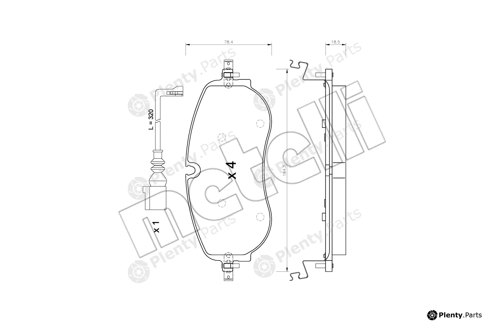 Metelli 22-1320-0 — Brake Pad Set, disc brake