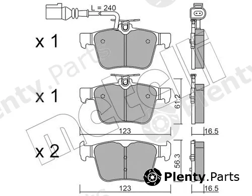 Metelli 22-0981-1 — Brake Pad Set, disc brake