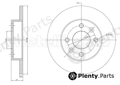 Metelli 23-0082 — Brake Disc