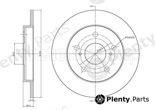 Metelli 23-0977C — Brake Disc