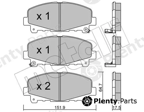 Metelli 22-0867-0 — Brake Pad Set, disc brake