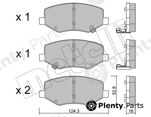 Metelli 22-1216-0 — Brake Pad Set, disc brake
