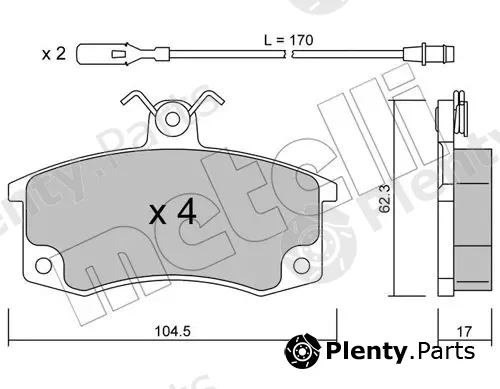 Metelli 22-0062-1 — Brake Pad Set, disc brake