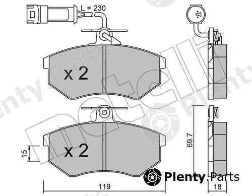 Metelli 22-0148-4 — Brake Pad Set, disc brake
