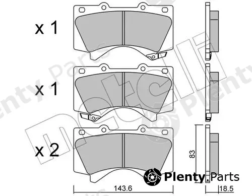 Metelli 22-0821-0 — Brake Pad Set, disc brake