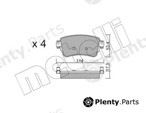Metelli 22-1108-0 — Brake Pad Set, disc brake
