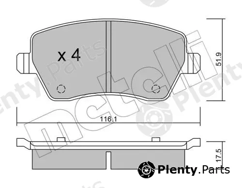 Metelli 22-0485-0 — Brake Pad Set, disc brake