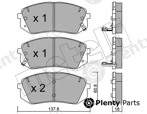 Metelli 22-0783-1 — Brake Pad Set, disc brake