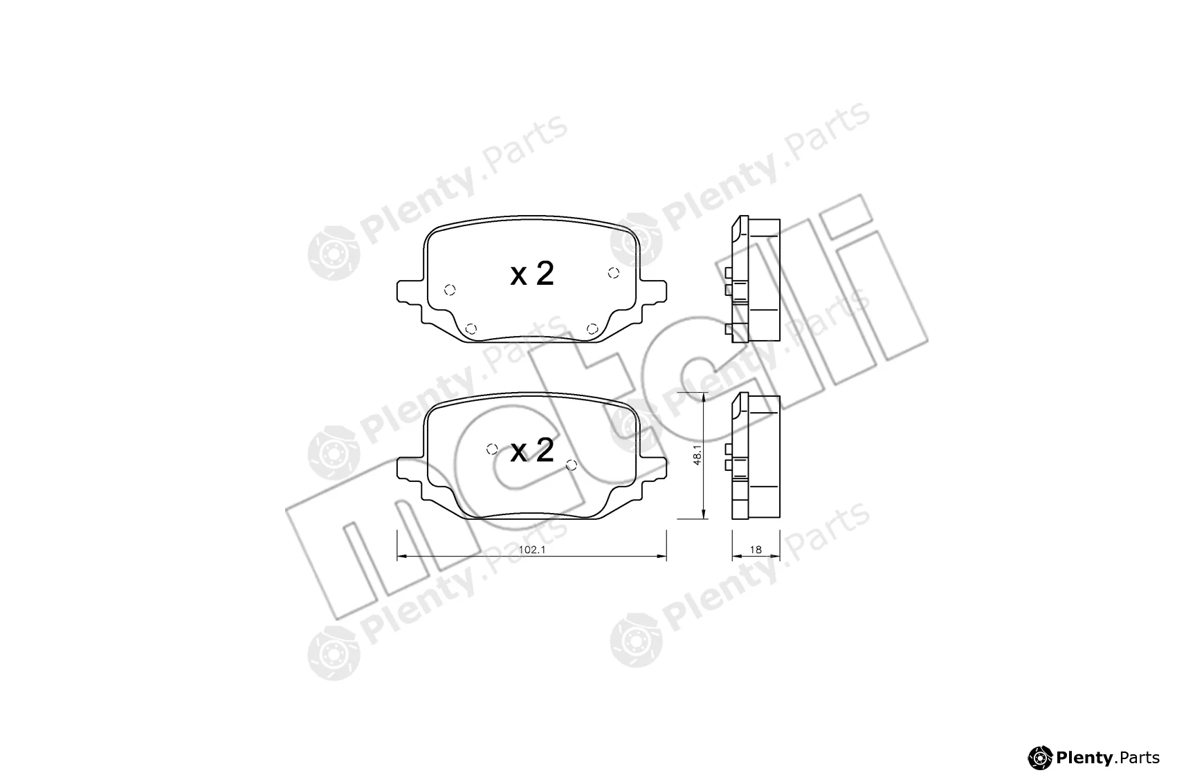 Metelli 22-1331-0 — Brake Pad Set, disc brake