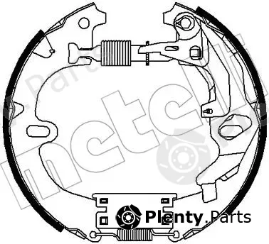 Metelli 51-0288 — Brake Shoe Set Kit premounted
