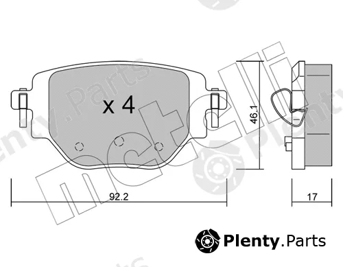 Metelli 22-1246-0 — Brake Pad Set, disc brake