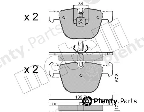 Metelli 22-0773-0 — Brake Pad Set, disc brake