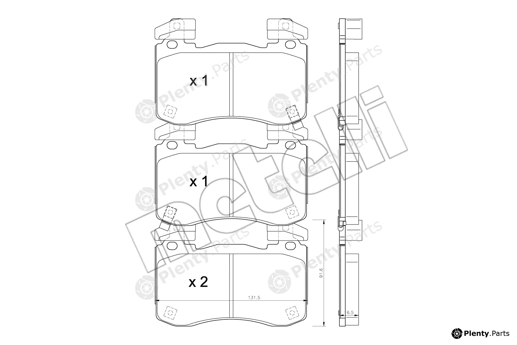 Metelli 22-1306-0 — Brake Pad Set, disc brake