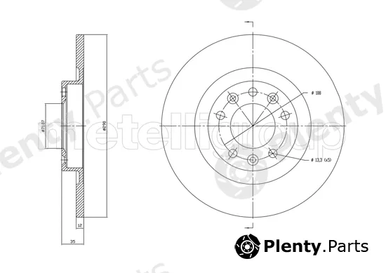 Metelli 23-1760C — Brake Disc