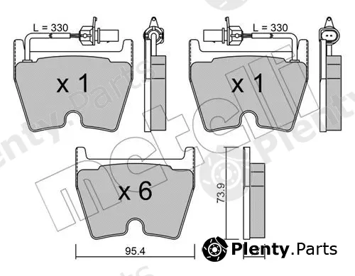 Metelli 22-1043-0 — Brake Pad Set, disc brake
