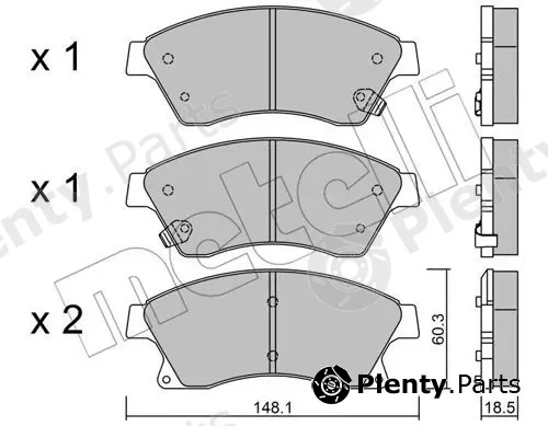 Metelli 22-0838-0 — Brake Pad Set, disc brake