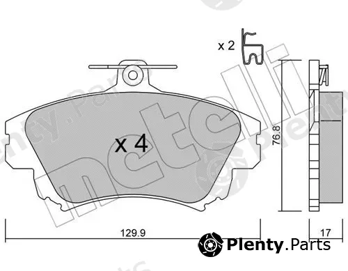 Metelli 22-0286-0 — Brake Pad Set, disc brake