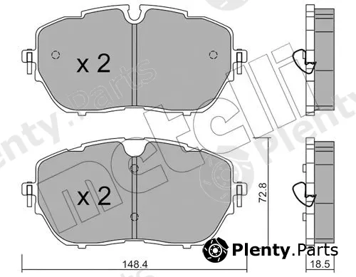 Metelli 22-1105-0 — Brake Pad Set, disc brake