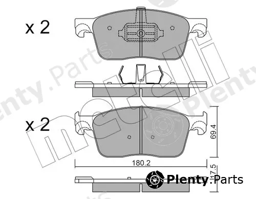 Metelli 22-1107-0 — Brake Pad Set, disc brake
