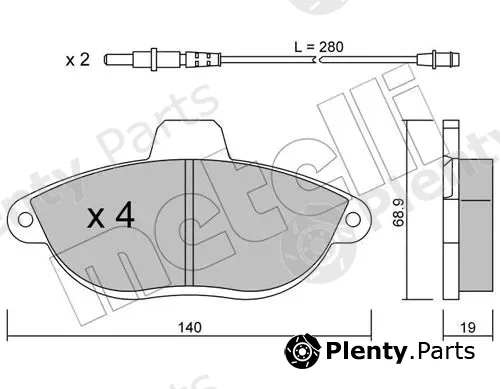 Metelli 22-0105-0 — Brake Pad Set, disc brake