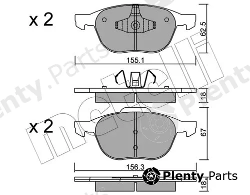 Metelli 22-0534-0 — Brake Pad Set, disc brake