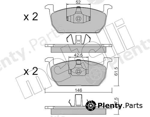 Metelli 22-1214-0 — Brake Pad Set, disc brake