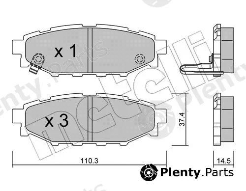 Metelli 22-0764-0 — Brake Pad Set, disc brake