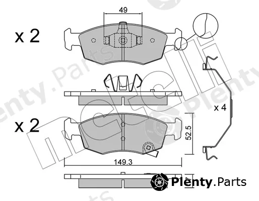 Metelli 22-0274-6 — Brake Pad Set, disc brake