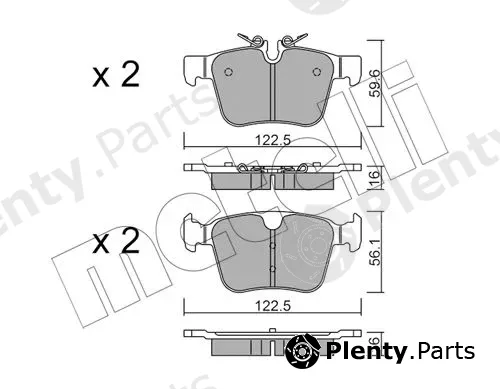 Metelli 22-1122-0 — Brake Pad Set, disc brake