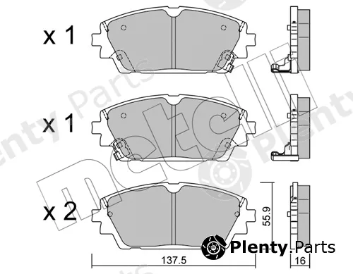 Metelli 22-1237-0 — Brake Pad Set, disc brake