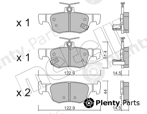 Metelli 22-1226-0 — Brake Pad Set, disc brake