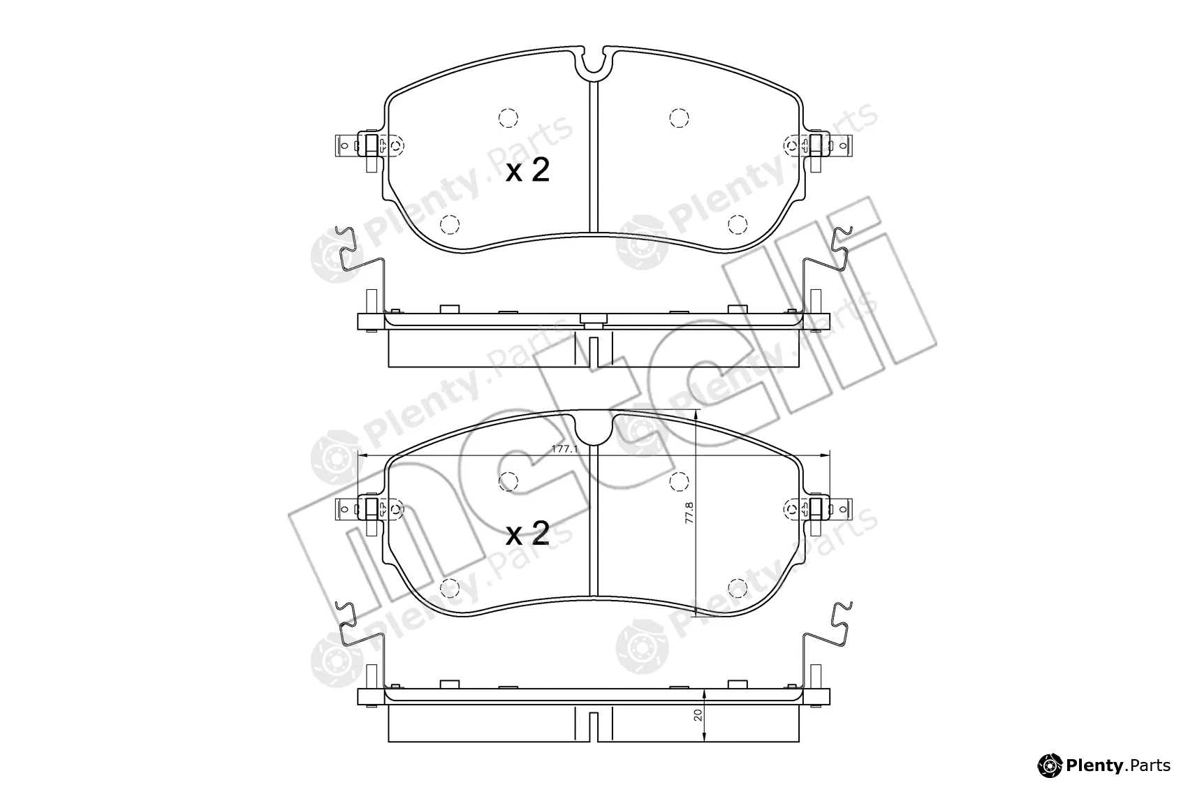 Metelli 22-1342-0 — Brake Pad Set, disc brake