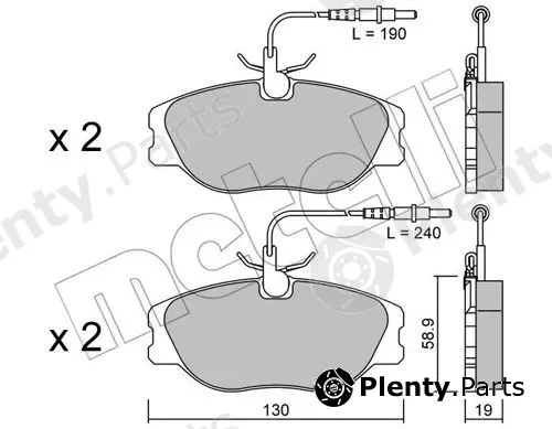 Metelli 22-0072-3 — Brake Pad Set, disc brake