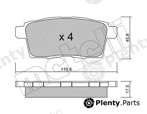 Metelli 22-0873-0 — Brake Pad Set, disc brake