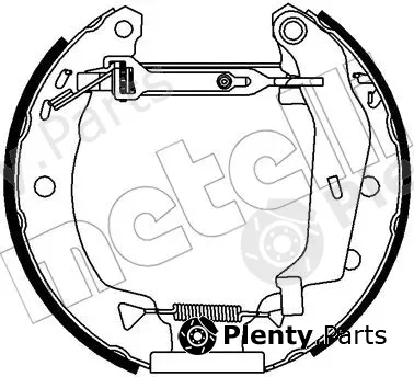 Metelli 51-0406 — Brake Shoe Set Kit premounted