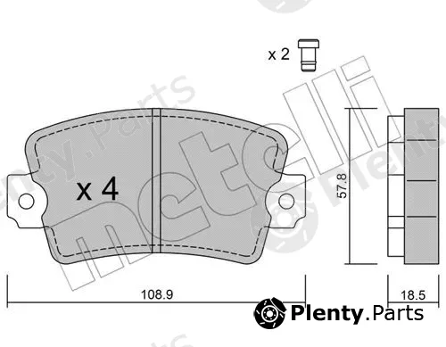 Metelli 22-0186-0 — Brake Pad Set, disc brake