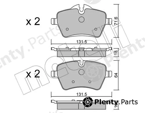 Metelli 22-0768-0 — Brake Pad Set, disc brake