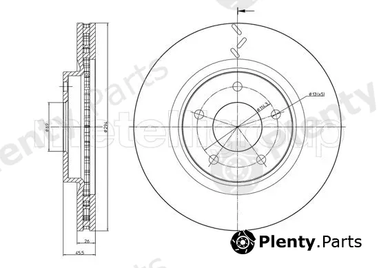 Metelli 23-1345C — Brake Disc